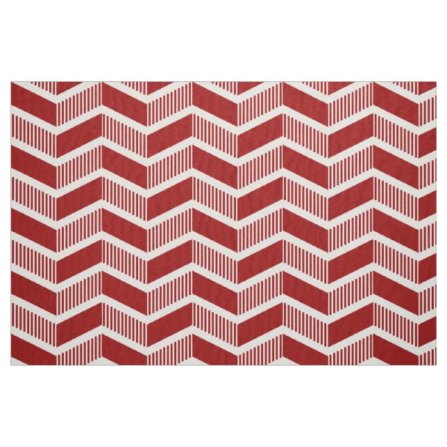 Tecido Chevrons com degrau - Vermelho Ruby (Fat Quarter)