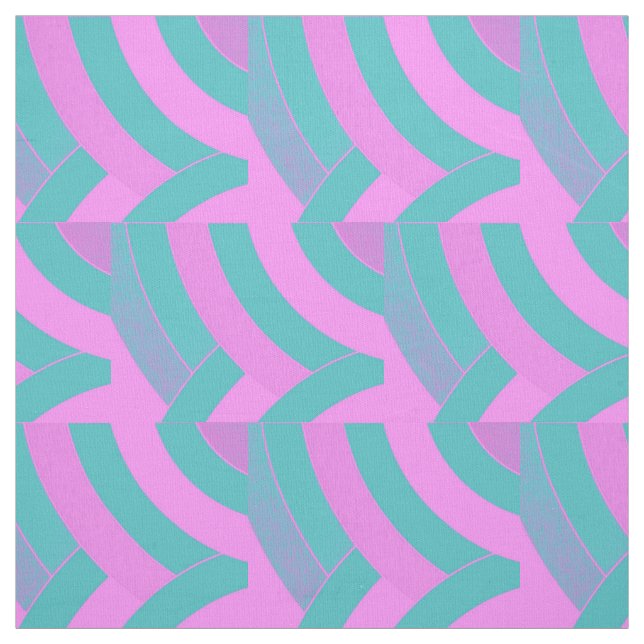Tecido chevrons contemporâneos cor-de-rosa/verde (Modelo)
