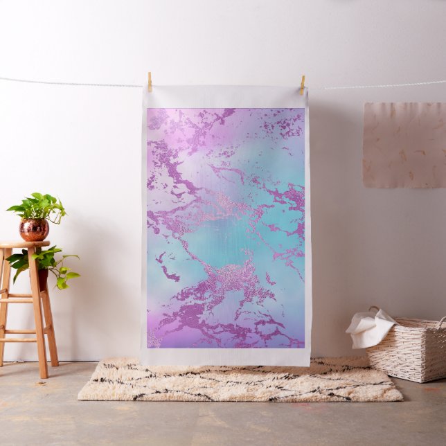 Tecido Chic Marble | Glitzy Glam Violet Purple Blue Ombro (In Situ)