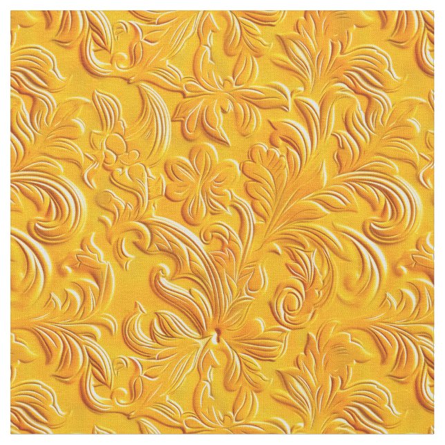 Tecido Chic marigold tooled leather  (Detalhe)
