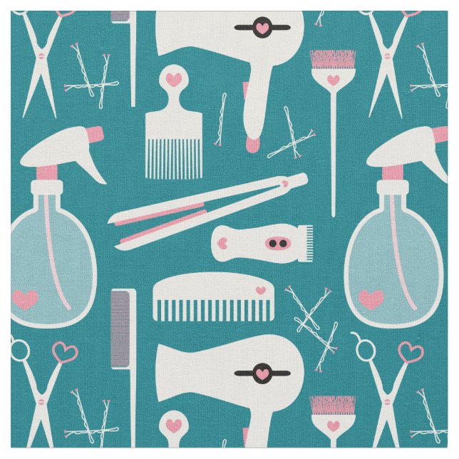 Tecido Chic Retro Cor-de-rosa-branca com salão (Detalhe)