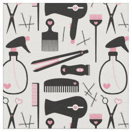 Tecido Chic Retro Cor-de-rosa, Cabelo Preto
