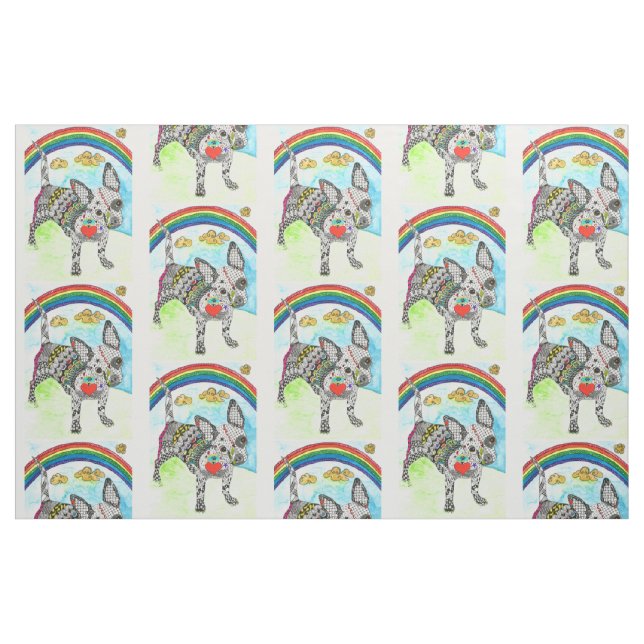 Tecido Chihuahua bonito e colorido (Fat Quarter)