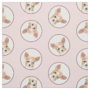 Tecido Chihuahua Smooth Casaco pintando arte canina origi