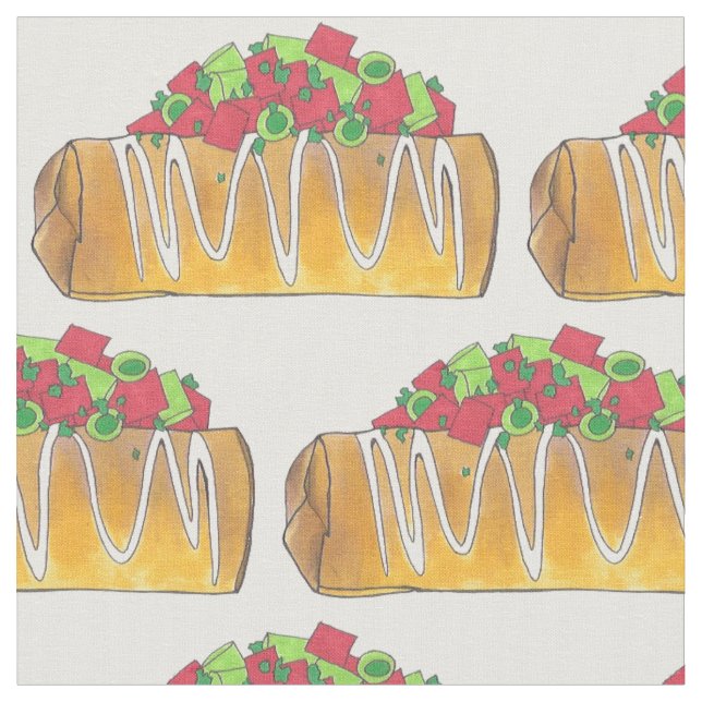 Tecido Chimichangas, Sudoeste Fritado Burrito Tex Mex (Detalhe)