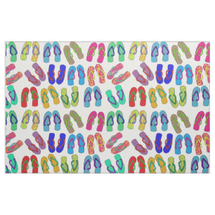 Tecido Chinelos no branco