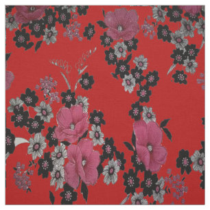 Tecido chinês elegante do impressão da flor
