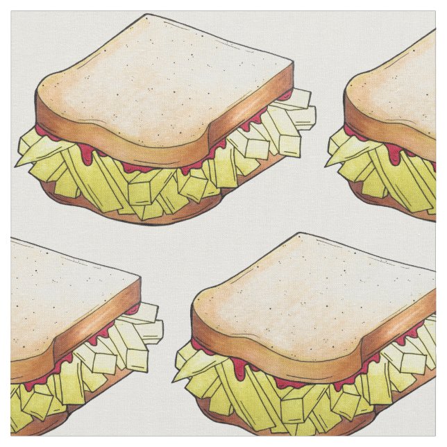 Tecido Chip Compra Butty Sandwich UK British Comida Cuisi (Detalhe)