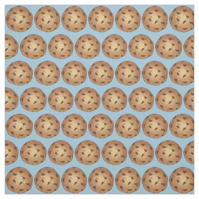 Tecido Chocolate Chip Cookies Azul Assar Venda Comida Des (Modelo)