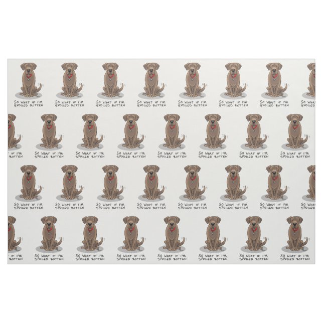 Tecido Chocolate rochoso giro e bonito Labrador Retriever (Fat Quarter)