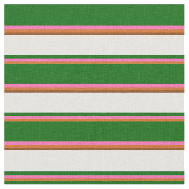 Tecido Chocolate, rosa quente, verde escuro, branco e cas (Detalhe)