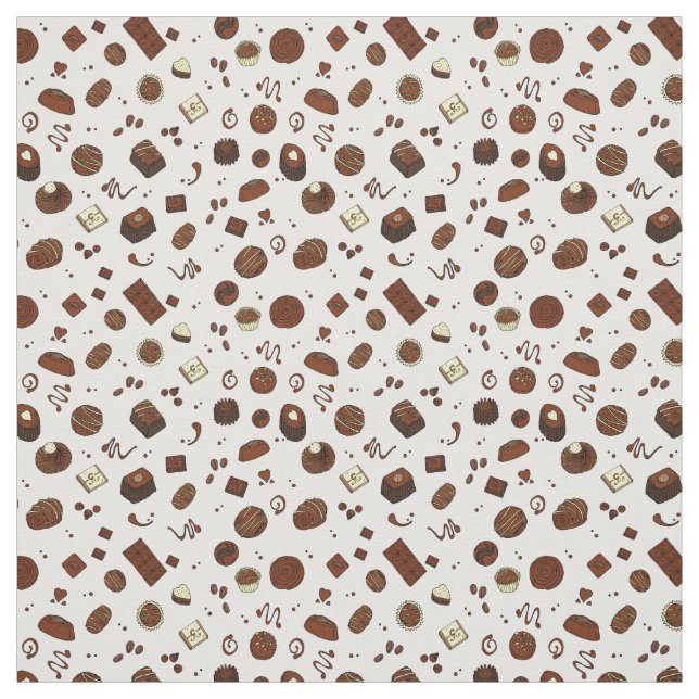 Tecido Chocolates Chocolates e Bares doces protegidos por (Modelo)