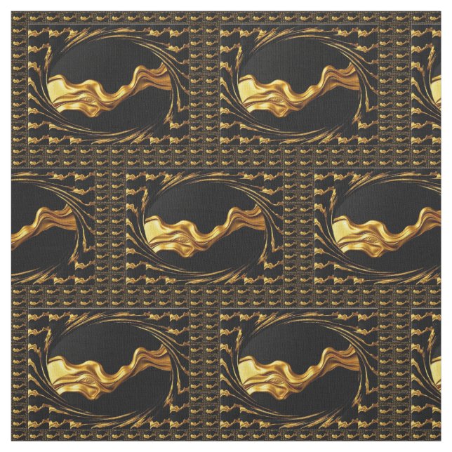 Tecido Christian Gold Black Monochrome Decor Fabric By Ya (Modelo)