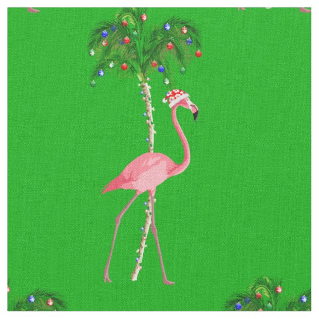 Tecido Christmas Flamingo (Detalhe)