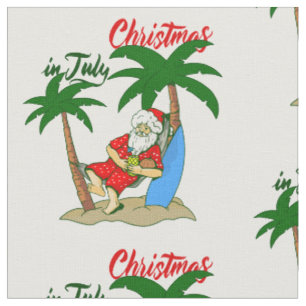 Tecido christmas july tropical santa claus