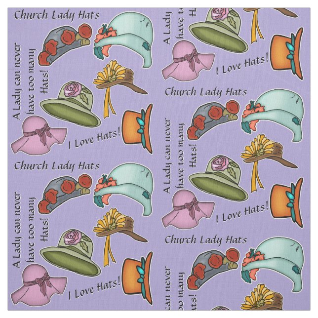 Tecido Church Lady Hats em Herb Lavanda (Modelo)