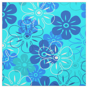 Tecido Chuva de Flores Havaiano Floral Retro