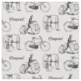 Tecido Ciclista Clássica Elegante do Vintage French Bikes