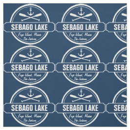 Tecido Cidade personalizada Maine e nome do lago Sebago