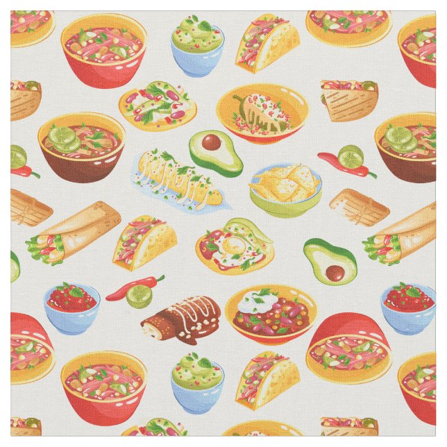 Tecido cinco de maio burrito taco tamale méxico (Detalhe)