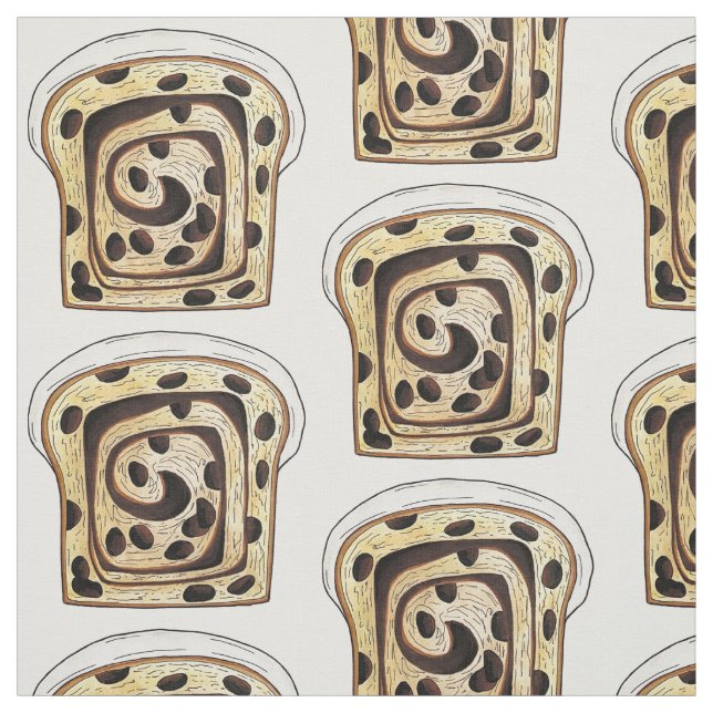 Tecido Cinnamon Raisin Bread Loaf Baking Breadmaking (Modelo)