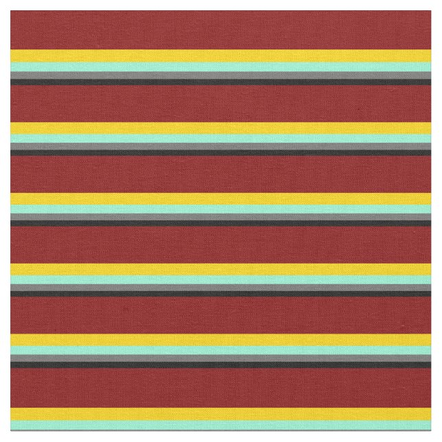 Tecido Cinza, Amarelo, Amarelo e Maroon (Detalhe)