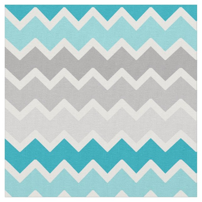 Tecido Cinza azul-azul-turquesa Ombre Chevron (Detalhe)