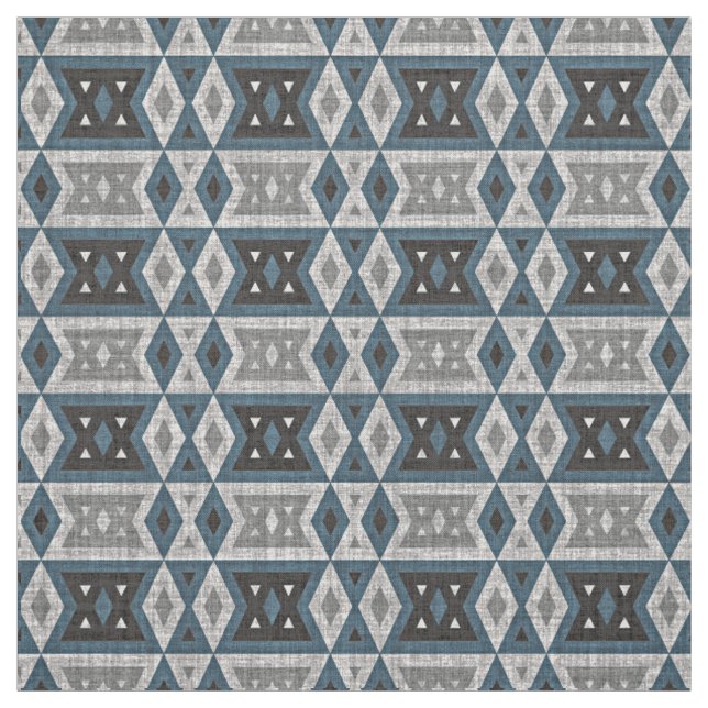Tecido Cinza Azul Teal Olho Eclético Negra (Modelo)