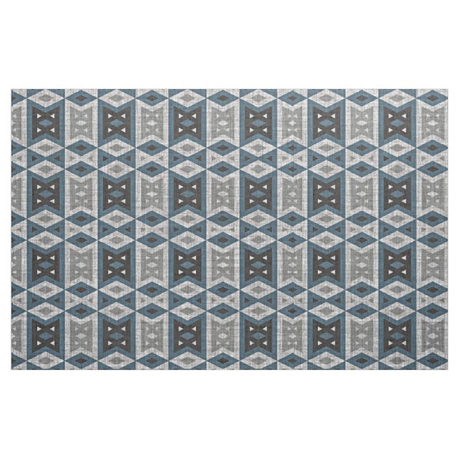 Tecido Cinza Azul Teal Olho Eclético Negra (Fat Quarter)
