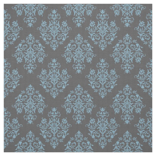 tecido cinza Barroco ornamentado (Modelo)