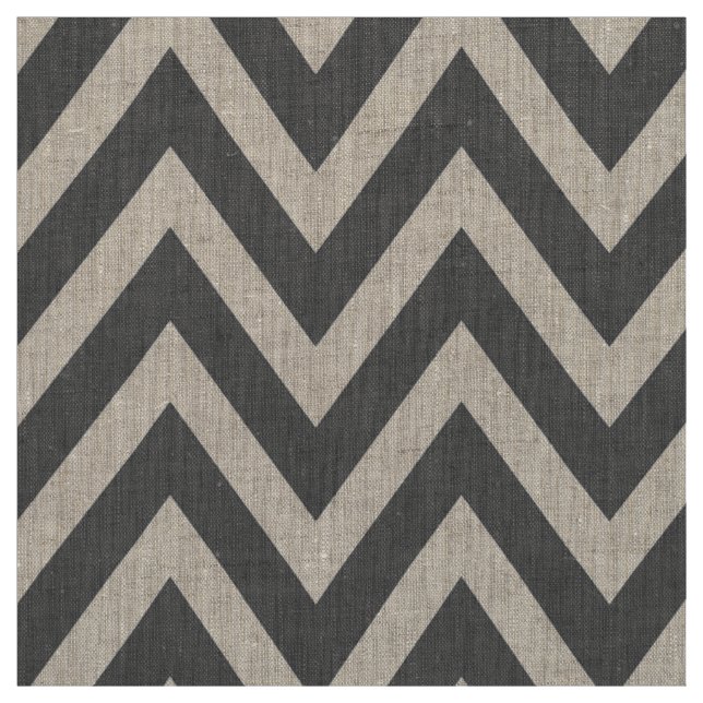 Tecido Cinza de carvão moderno Chevron grande escala (Modelo)