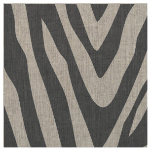Tecido Cinza de carvão Zebra Imprime grande escala