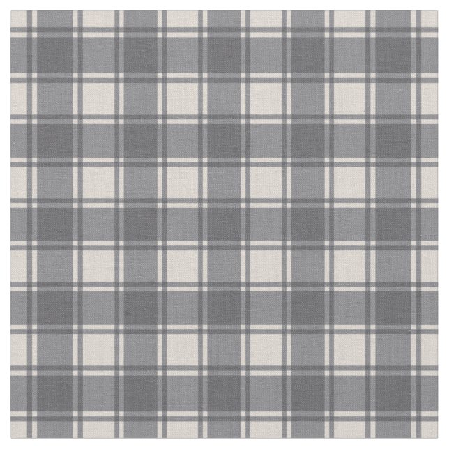Tecido Cinza de cinzas em Cream Gingham Xadrez Buffalo Ch (Detalhe)