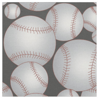 Tecido Cinza de padrão de baseballs
