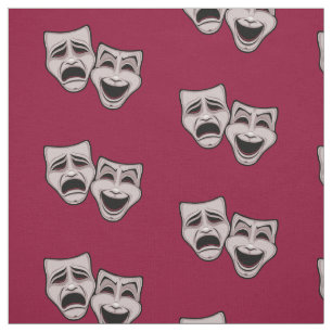 Tecido Cinza de Teatro de Comédia Tragédia