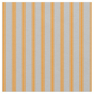 Tecido Cinza e Padrão Laranja Escuro Striped/Links