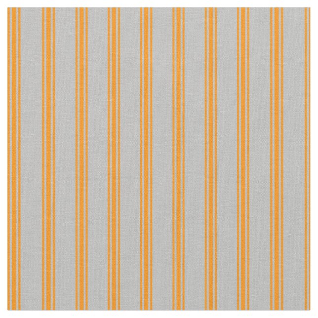 Tecido Cinza e Padrão Laranja Escuro Striped/Links (Detalhe)