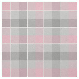 Tecido cinza e xadrez cor-de-rosa