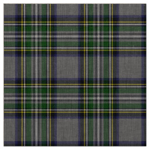 Tecido Cinza e Xadrez de Tartan Amarela