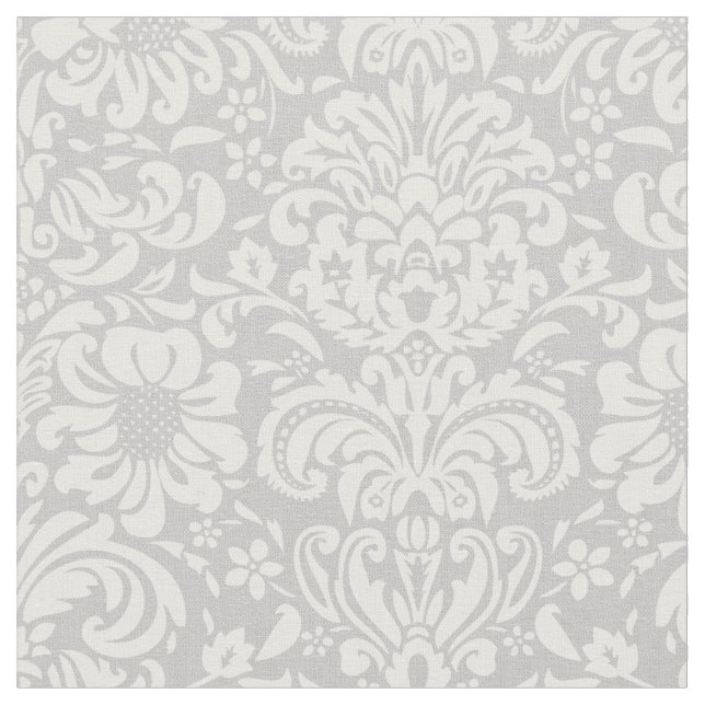 Tecido Cinza Floral Damask (Detalhe)