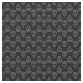 Tecido cinza gótico preto  cabeça de halloween cinza esqu