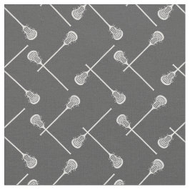 Tecido Cinza Lacrosse White Sticks Patterados
