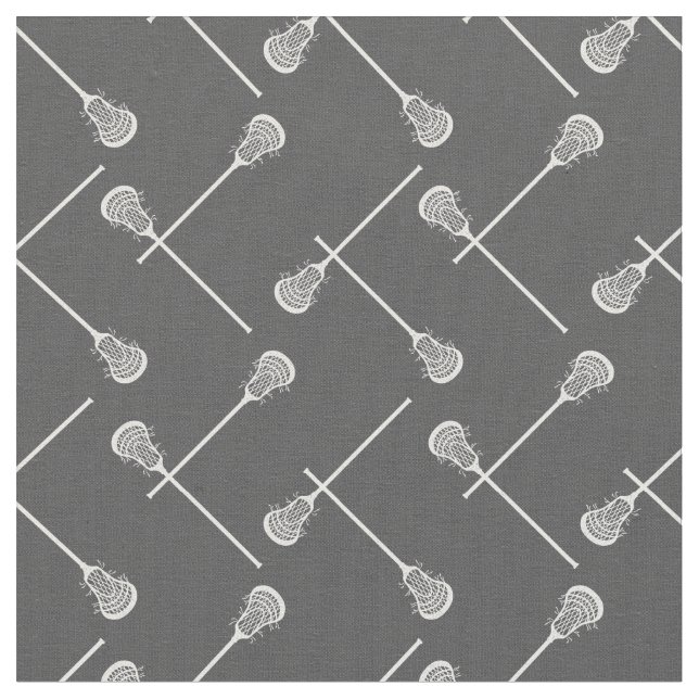 Tecido Cinza Lacrosse White Sticks Patterados (Detalhe)