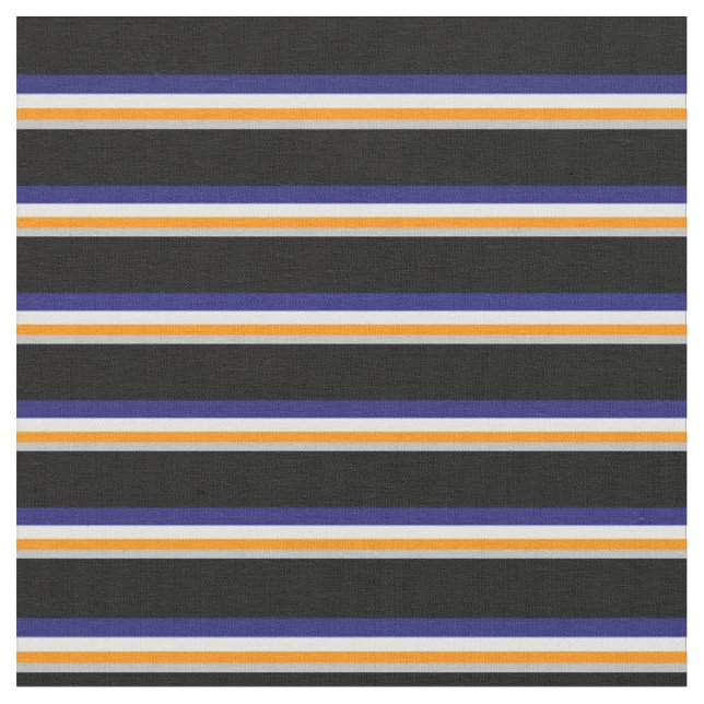 Tecido Cinza, Laranja, Cano Claro, Azul e Preto à Meia-No (Detalhe)