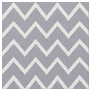 Tecido Cinza Lilac e Chevron Branco