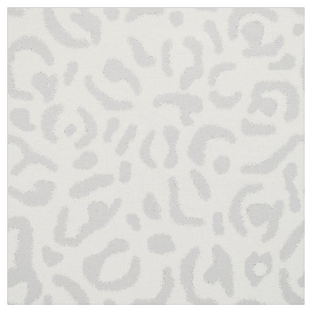 Tecido Cinza macia e Impressão-leopardo-branco (Modelo)