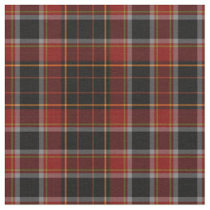 Tecido Cinza Negra Vermelha Xadrez Amarela de Tartan