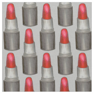 Tecido Cinza Red Lipstick Tubos Cosmetics Makeup Beauty
