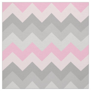 Tecido Cinza Rosa Chevron Ombre