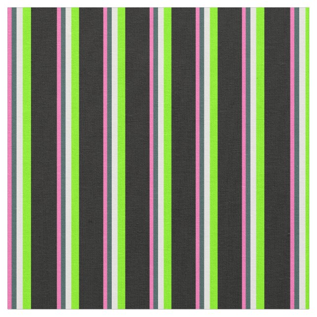 Tecido Cinza Rosa, Escuro, Creme de Casa, Verde e Preto (Detalhe)